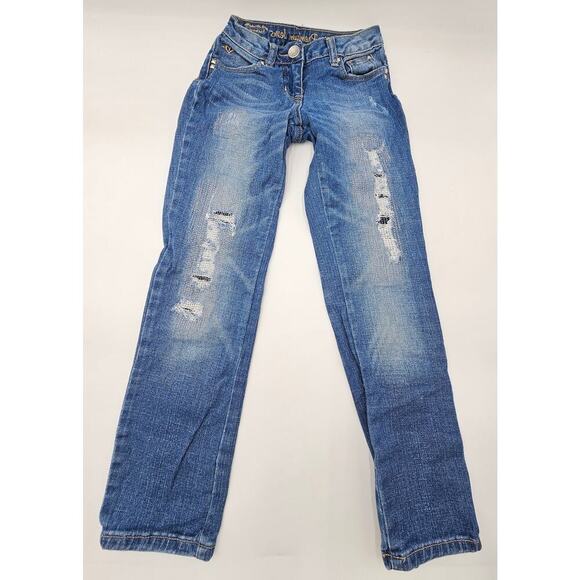 4 Pair Justice Girl's Size 8 Jeans/Jeggings - Picture 3 of 16